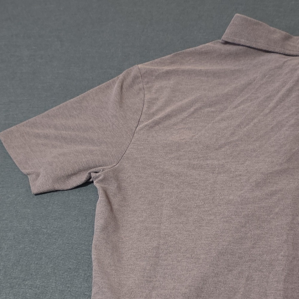 Vuori Brown Polo Shirt M Men Short Sleeve Button Collared Knit Solid - Picture 12 of 16